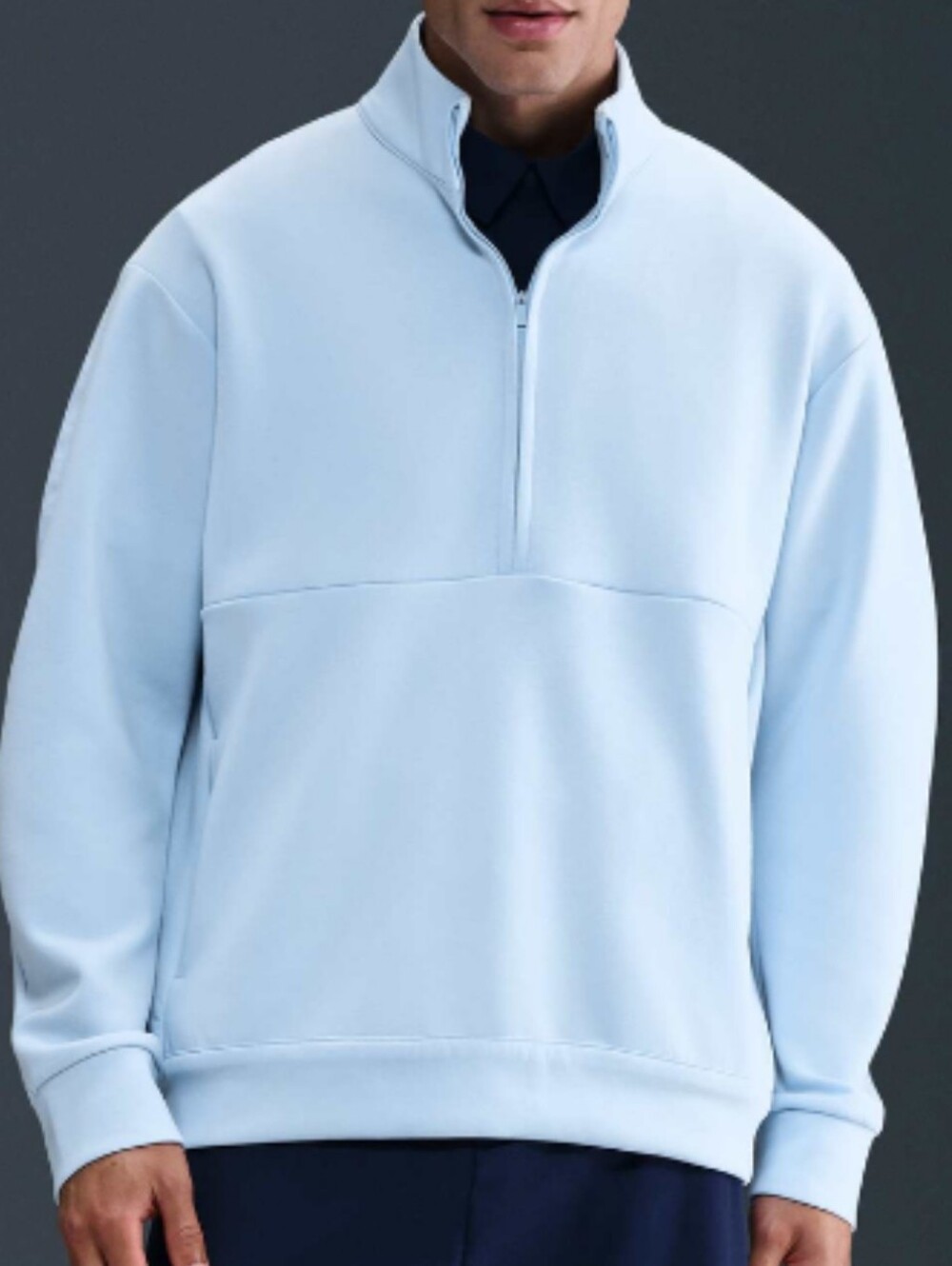 Nike 24.7 ImpossiblySoft Dri-FIT 1/2-Zip Top NWT XL Blue Athletic